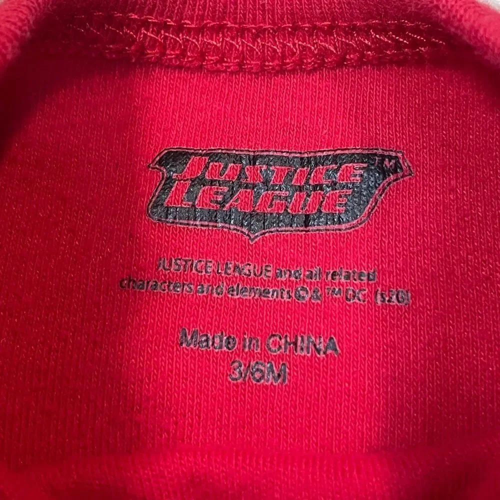 5 for $25🔥Justice League Red‎ Flash Snap Bottom Top Baby Size 3-6 Months